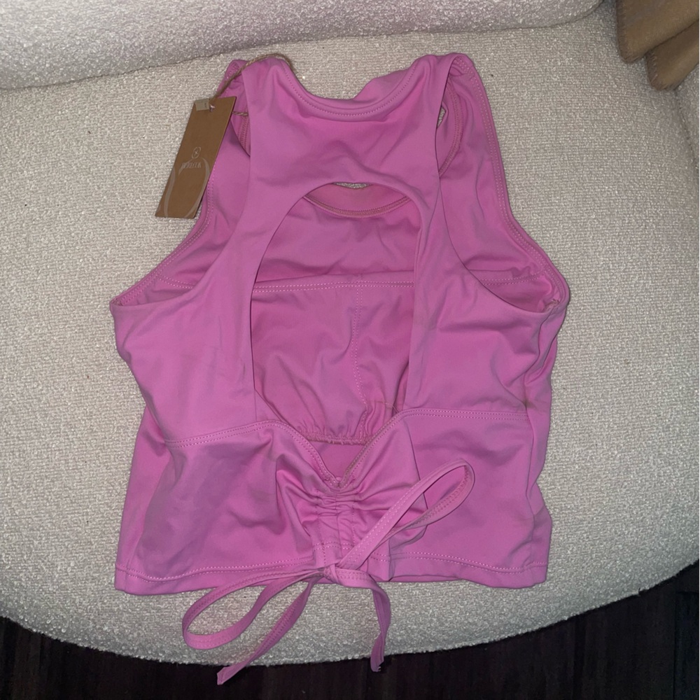 Berlook Workout Tank Cutout‎ Tie Top - Picture 2 of 5